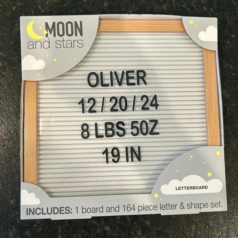 Letterboard White with Wood